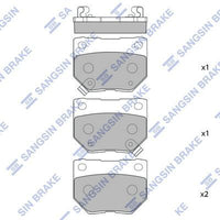 HiQ Rear Brake Pads Set SP1487