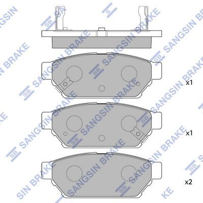 HiQ Rear Brake Pads Set SP2105-R