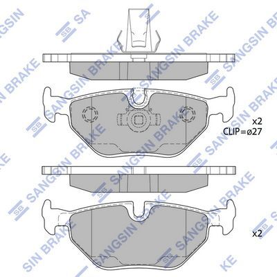 HiQ Rear Brake Pads Set SP2167