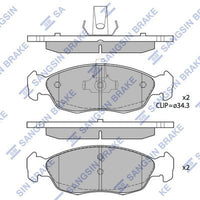 HiQ Front Brake Pads Set SP1737