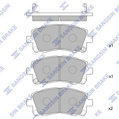 HiQ Front Brake Pads Set SP1225