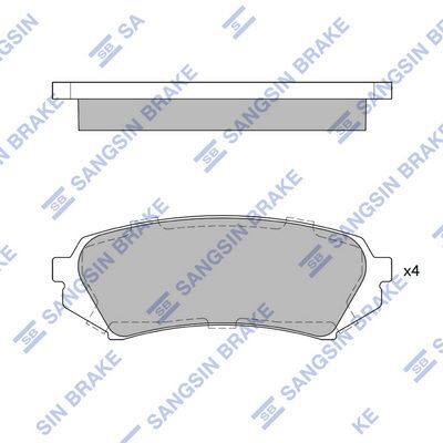 HiQ Rear Brake Pads Set SP1380