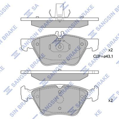 HiQ Front Brake Pads Set SP1088