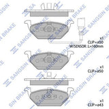 HiQ Front Brake Pads Set SP2025