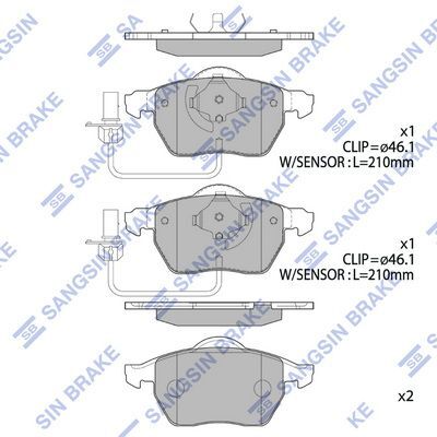 HiQ Front Brake Pads Set SP2001A