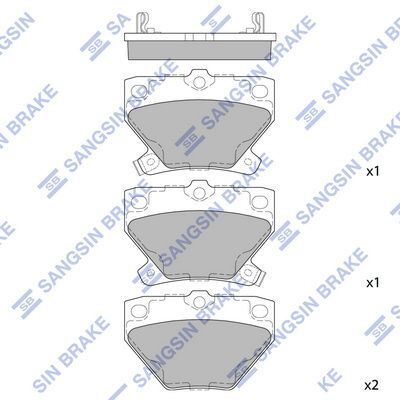 HiQ Rear Brake Pads Set SP2044