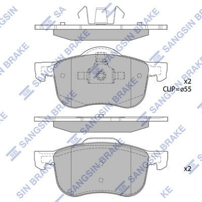 HiQ Front Brake Pads Set SP2122