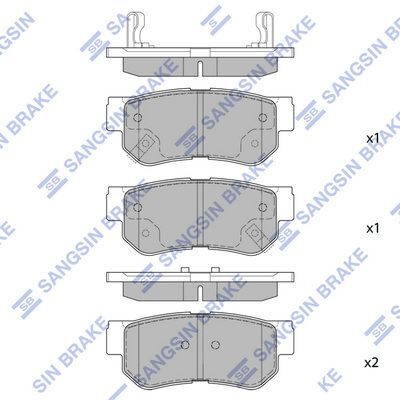 HiQ Rear Brake Pads Set SP1117