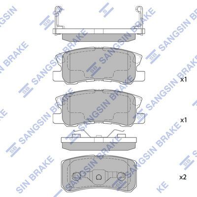 HiQ Rear Brake Pads Set SP2076