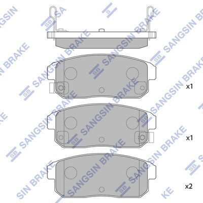 HiQ Rear Brake Pads Set SP1163