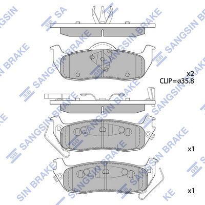 HiQ Rear Brake Pads Set SP1512