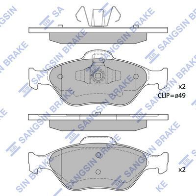 HiQ Front Brake Pads Set SP1565