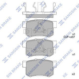 HiQ Rear Brake Pads Set SP2116