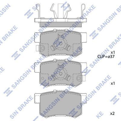 HiQ Rear Brake Pads Set SP2116