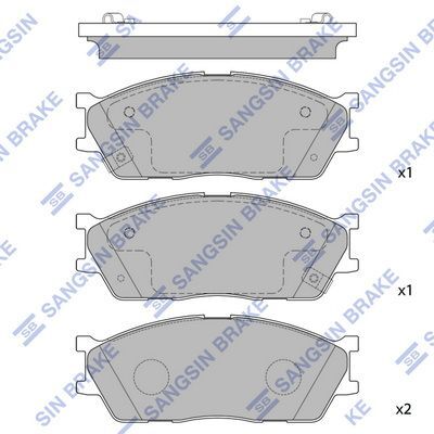 HiQ Front Brake Pads Set SP1164