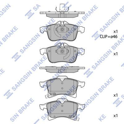 HiQ Front Brake Pads Set SP1703