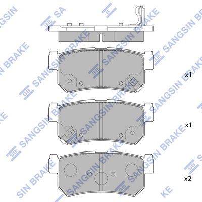 HiQ Rear Brake Pads Set SP1151