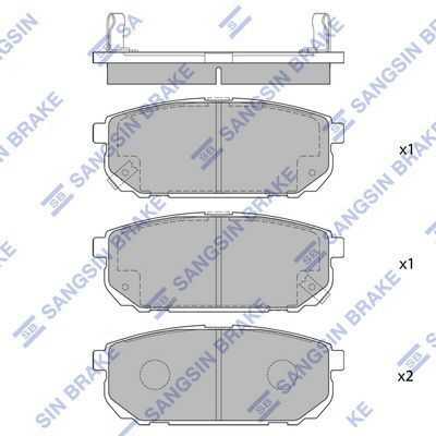 HiQ Rear Brake Pads Set SP1154