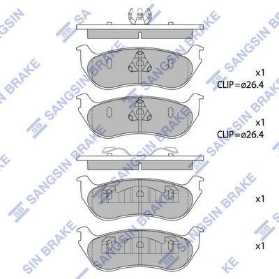 HiQ Rear Brake Pads Set SP1445
