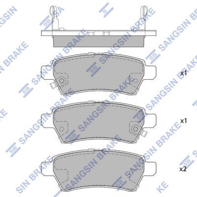 HiQ Rear Brake Pads Set SP1477