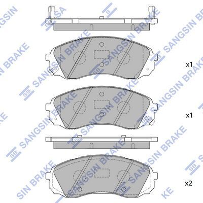 HiQ Front Brake Pads Set SP1238