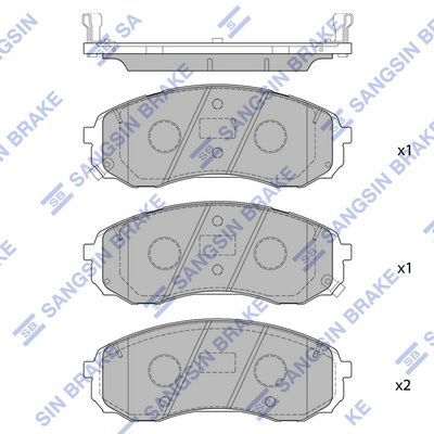 HiQ Front Brake Pads Set SP1890