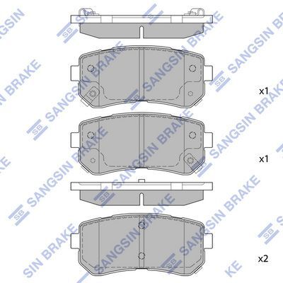 HiQ Rear Brake Pads Set SP1187