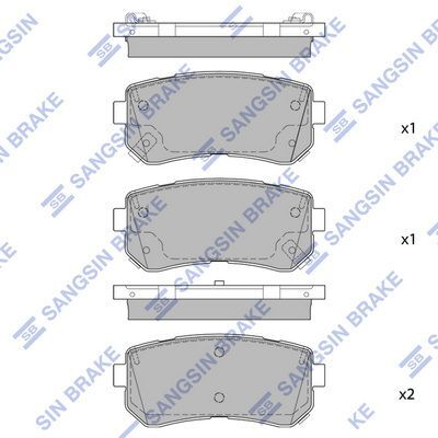 HiQ Rear Brake Pads Set SP1850