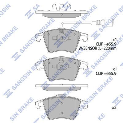HiQ Front Brake Pads Set SP1979