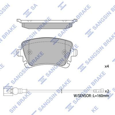 HiQ Rear Brake Pads Set SP1818