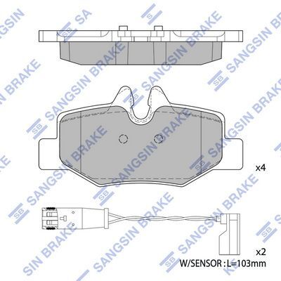HiQ Rear Brake Pads Set SP1896