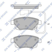 HiQ Rear Brake Pads Set SP4404