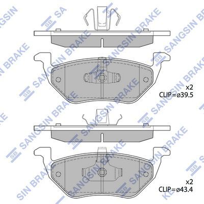 HiQ Rear Brake Pads Set SP1498