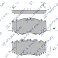 HiQ Rear Brake Pads Set SP2186