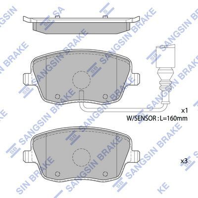 HiQ Front Brake Pads Set SP1806A