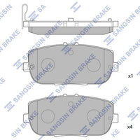 HiQ Rear Brake Pads Set SP1771