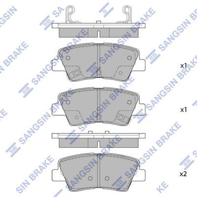 HiQ Rear Brake Pads Set SP1401