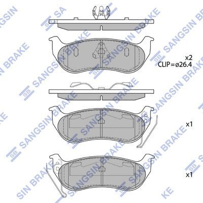 HiQ Rear Brake Pads Set SP4167