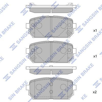 HiQ Rear Brake Pads Set SP1197