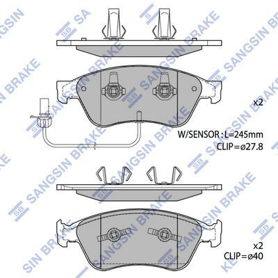 HiQ Front Brake Pads Set SP1693