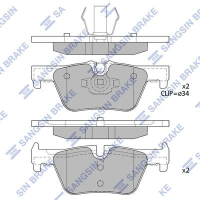 HiQ Rear Brake Pads Set SP1953