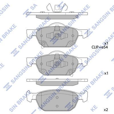 HiQ Front Brake Pads Set SP1605