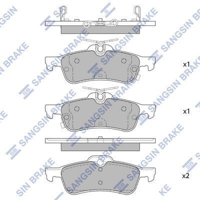 HiQ Rear Brake Pads Set SP4133