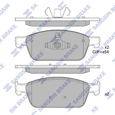 HiQ Front Brake Pads Set SP1886