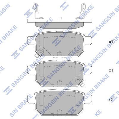 HiQ Rear Brake Pads Set SP1634