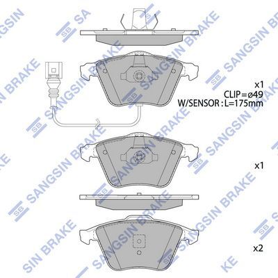 HiQ Front Brake Pads Set SP2446