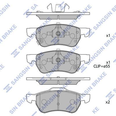 HiQ Front Brake Pads Set SP2596