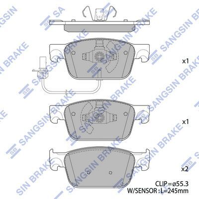 HiQ Front Brake Pads Set SP4134