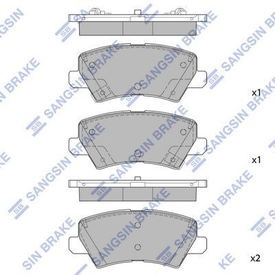 HiQ Rear Brake Pads Set SP1975