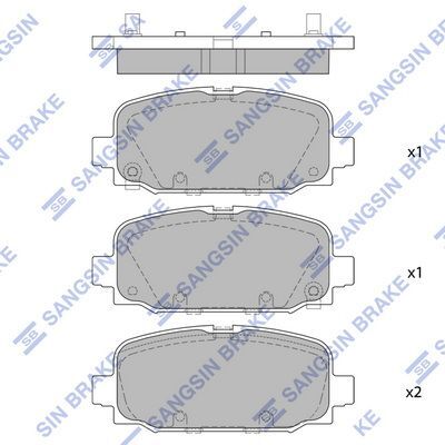 HiQ Rear Brake Pads Set SP4283